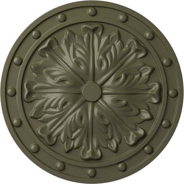 Ekena Millwork Foster Acanthus Leaf Ceiling Medallion (Canopies up to 2 1/4"), 20 1/2"OD x 1 1/2"P, Painted Turtle CM20FOPTF - main